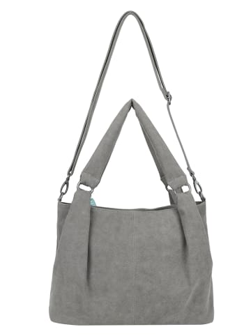 Fritzi aus Preußen Schultertasche "Jacky" in Hellgrau - (B)40 x (H)28,5 x (T)12 cm