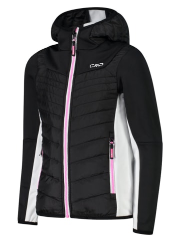 cmp Kurtka hybrydowa w kolorze czarno-różowo-białym