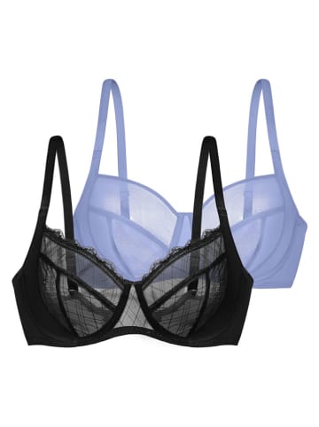 Dorina Biustonosze (2 szt.) w kolorze błękitnym i czarnym