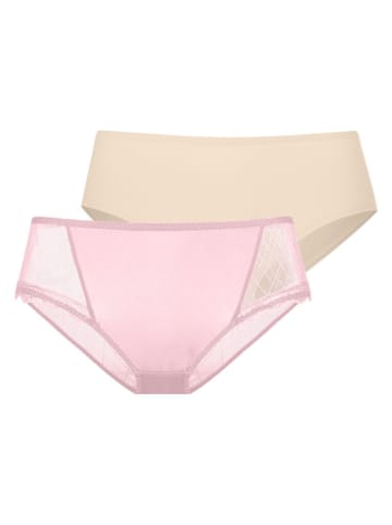 Dorina Pełne figi (2 pary) w kolorze beżowym i jasnoróżowym