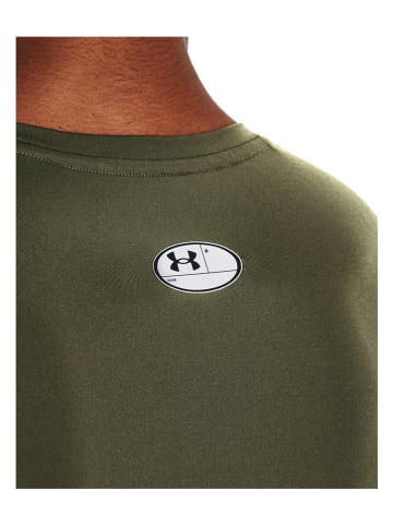Under Armour Koszulka sportowa "HG Armour Comp" w kolorze khaki