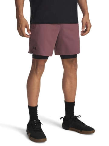 Under Armour Szorty funkcyjne 2w1 w kolorze fioletowym