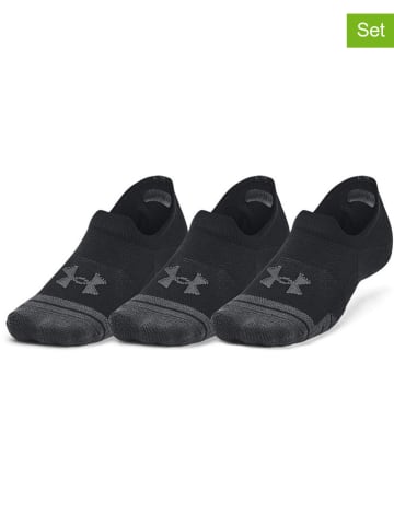 Under Armour Skarpety sportowe (3 pary) "Performance Tech" w kolorze czarno-antracytowym