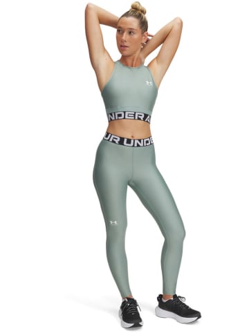 Under Armour Legginsy funkcyjne w kolorze zielonym
