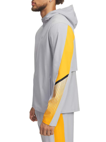 Under Armour Laufjacke in Grau/ Gelb
