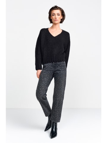 Rich & Royal Sweter w kolorze czarnym