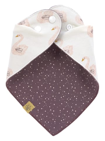 Lässig Dreieckstuch "Little Water Swan" in Creme/ Lila - (L)32 x (B)19 cm