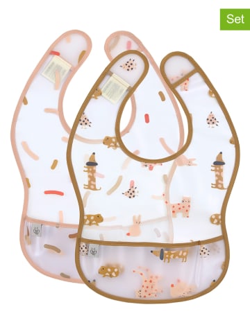 Lässig 2er-Set: Lätzchen "Little Mateys" in Hellbraun