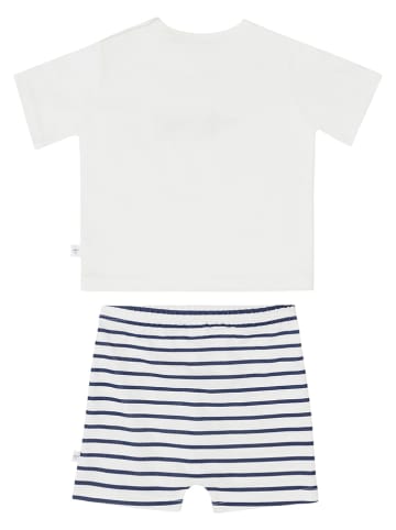 Lässig Pyjama in Weiß/ Blau