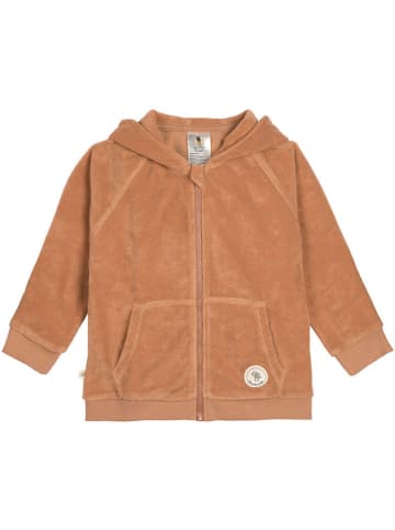 Lässig Sweatjacke in Hellbraun