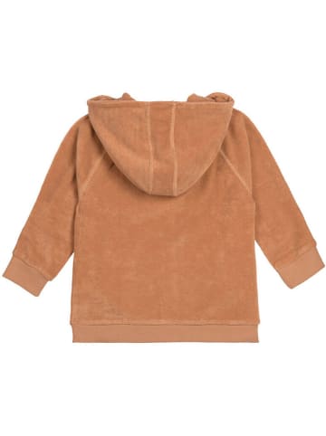 Lässig Sweatjacke in Hellbraun