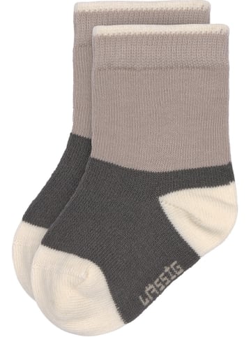 Lässig 3er-Set: Babysocken in Anthrazit/ Hellbraun