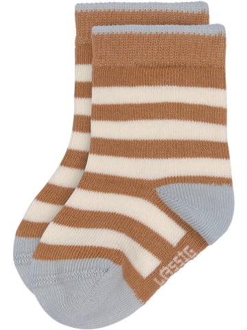 Lässig 3er-Set: Babysocken in Hellblau/ Hellbraun