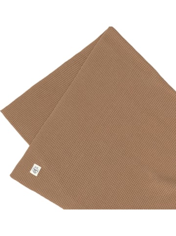 Lässig Strickdecke in Hellbraun - (L)80 x (B)100 cm