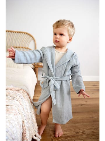 Lässig Musselin-Bademantel in Hellblau