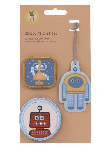 Lässig 3er-Set: Patches "Robot" in Bunt