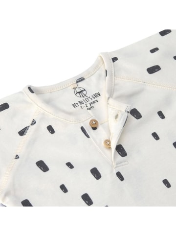 Lässig Longsleeve in Creme/ Dunkelblau