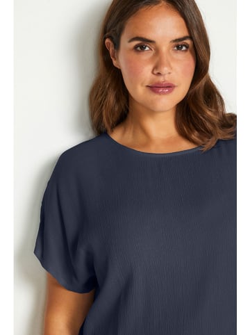 KAFFE curve Shirt "Ami" donkerblauw