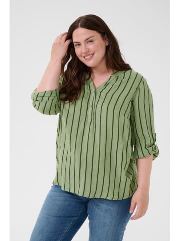 KAFFE curve Bluzka w kolorze zielono-czarnym