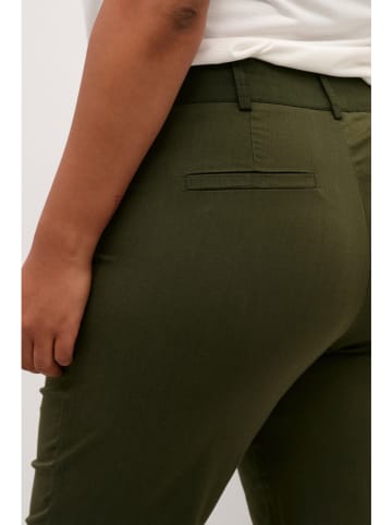 KAFFE curve Broek donkergroen