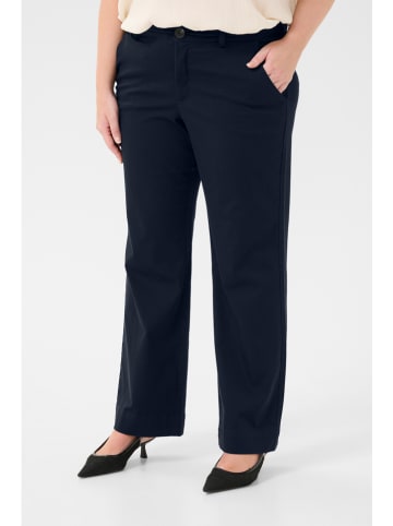 KAFFE curve Spodnie w kolorze granatowym