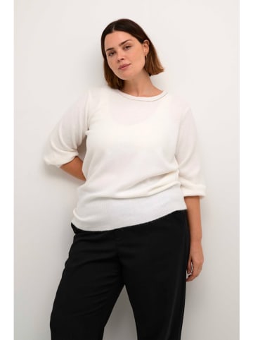 KAFFE curve Pullover in Weiß