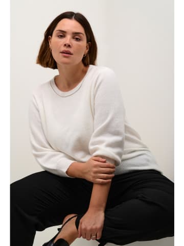 KAFFE curve Pullover in Weiß