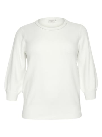 KAFFE curve Pullover in Weiß
