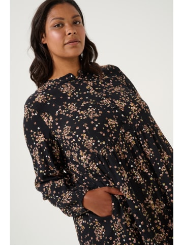 KAFFE curve Jurk zwart/camel