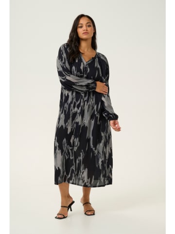 KAFFE curve Kleid in Schwarz/ Grau
