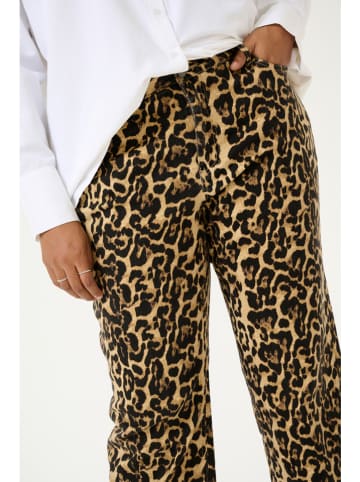 KAFFE curve Hose in Hellbraun/ Schwarz