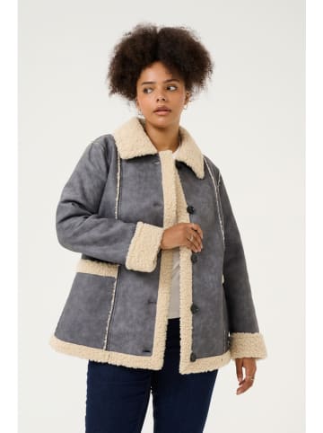 KAFFE curve Kurtka koszulowa w kolorze szaro-beżowym