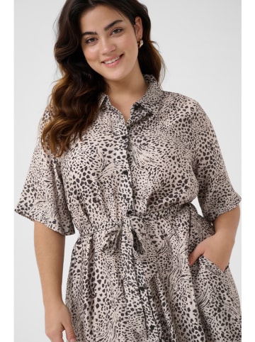 KAFFE curve Kleid in Grau/ Schwarz