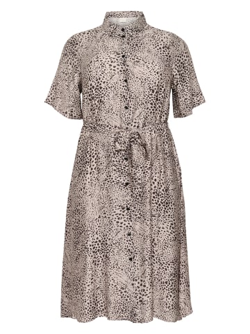 KAFFE curve Kleid in Grau/ Schwarz