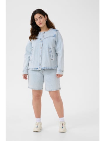 KAFFE curve Jeansjacke in Hellblau