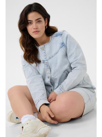 KAFFE curve Jeansjacke in Hellblau