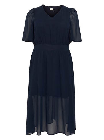 KAFFE curve Jurk donkerblauw