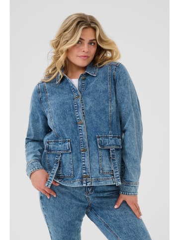 KAFFE curve Jeansjacke in Blau