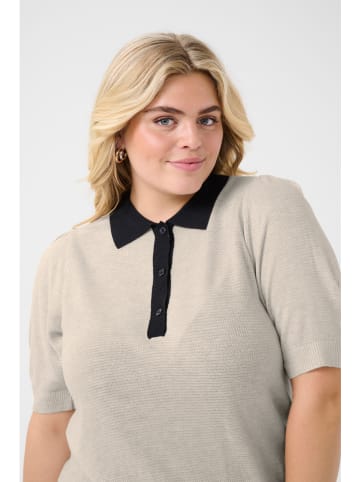 KAFFE curve Trui zandkleurig