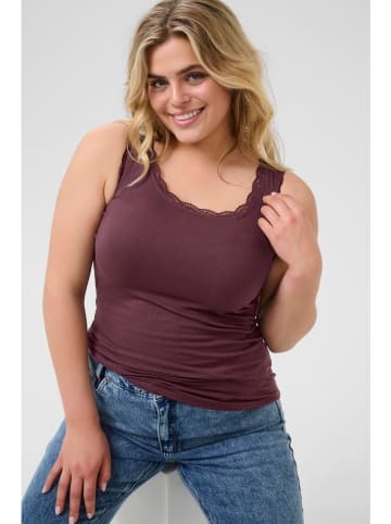 KAFFE curve Top w kolorze bordowym