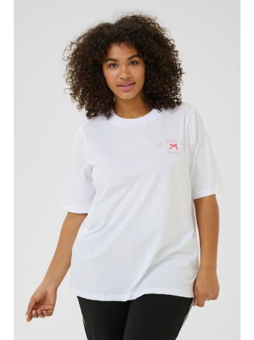 KAFFE curve Koszulka w kolorze białym