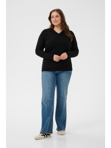 KAFFE curve Pullover in Schwarz