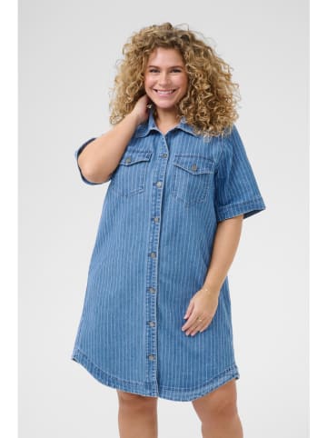 KAFFE curve Spijkerjurk blauw