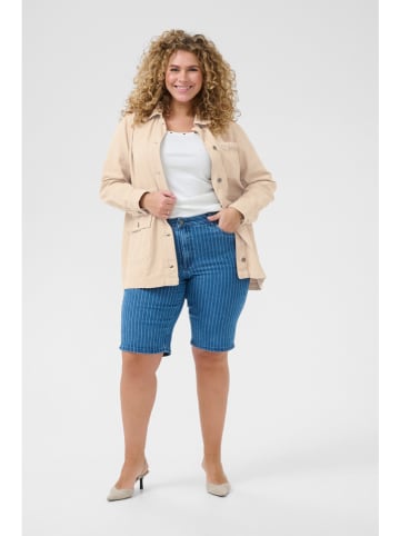 KAFFE curve Blousejas zandkleurig