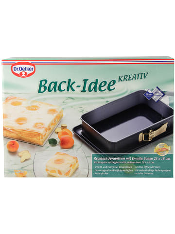 Dr. Oetker Tortownica "Baking idea" w kolorze antracytowo-czarnym - 28 x 18 cm