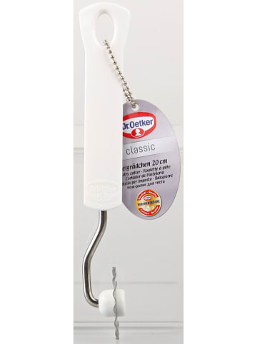 Dr. Oetker Kółko "Classic" w kolorze białym do cięcia ciasta - dł. 20 cm