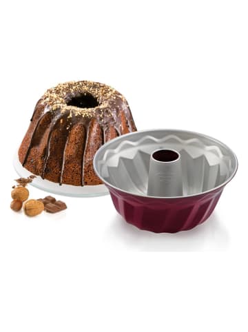 Dr. Oetker Forma w kolorze srebrno-czerwonym do babki - Ø 22 cm