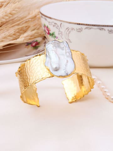 Pierres delicates Vergold. Armspange mit Perlmutt