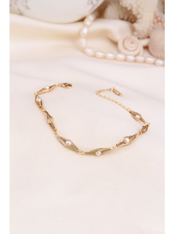 Pierres delicates Perlen-Armkette in Weiß