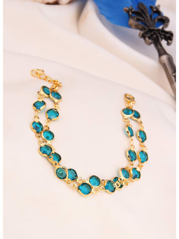 Pierres delicates Vergold. Armkette mit Edelsteinen